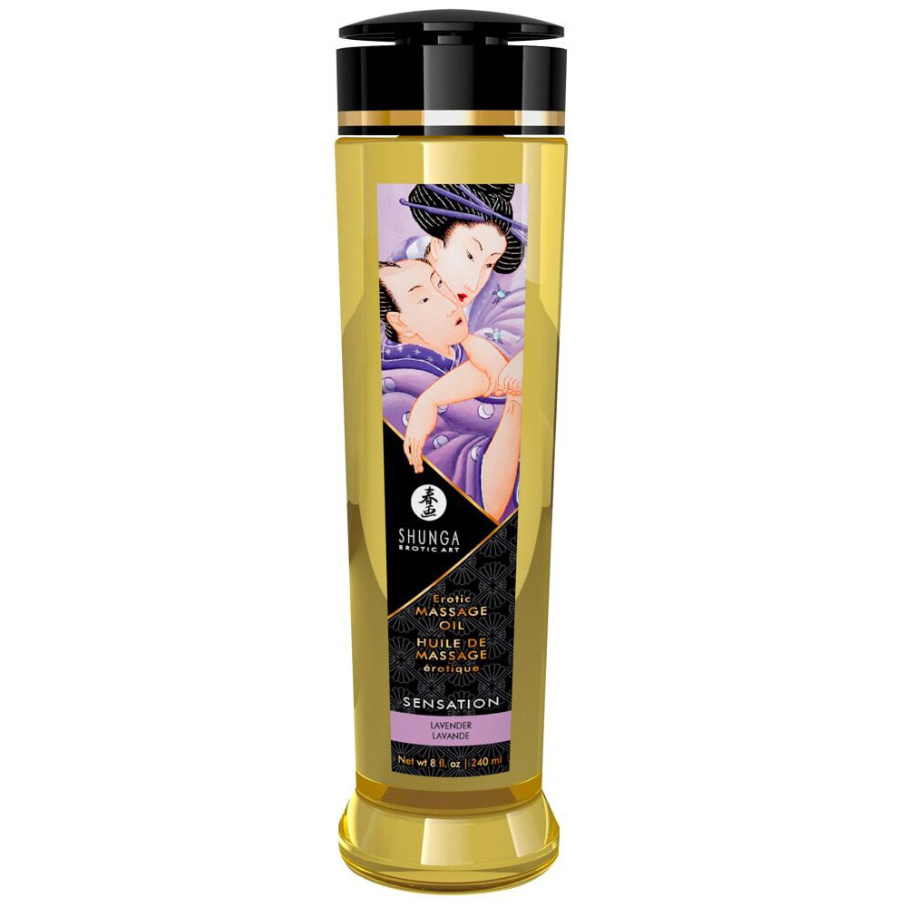 Shunga Sensation Lavender Massage Oil 240ml - Image 2