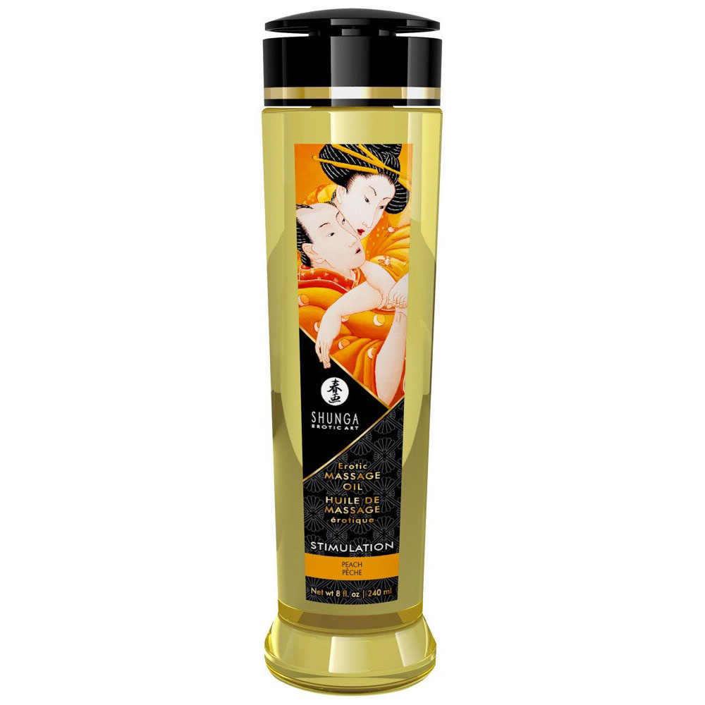 Shunga Stimulation Peach Massage Oil 240ml - Image 2