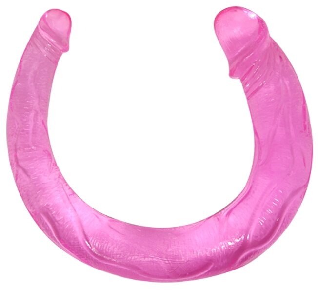 Double Dong Bendable Jelly Soft Pink Dildo 42 cm - Image 5