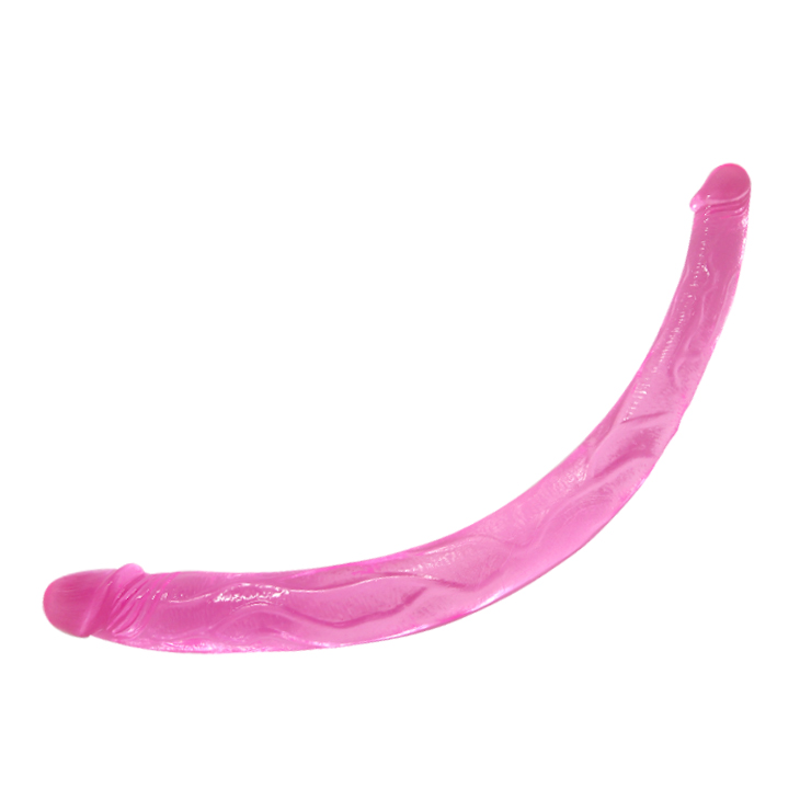 Double Dong Bendable Jelly Soft Pink Dildo 42 cm - Image 7