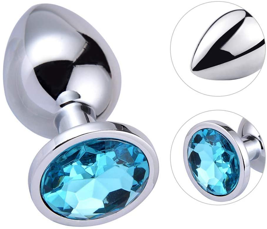 MEDIUM Naughty Toys Alu Butt Plug TURQUOISE - Image 5