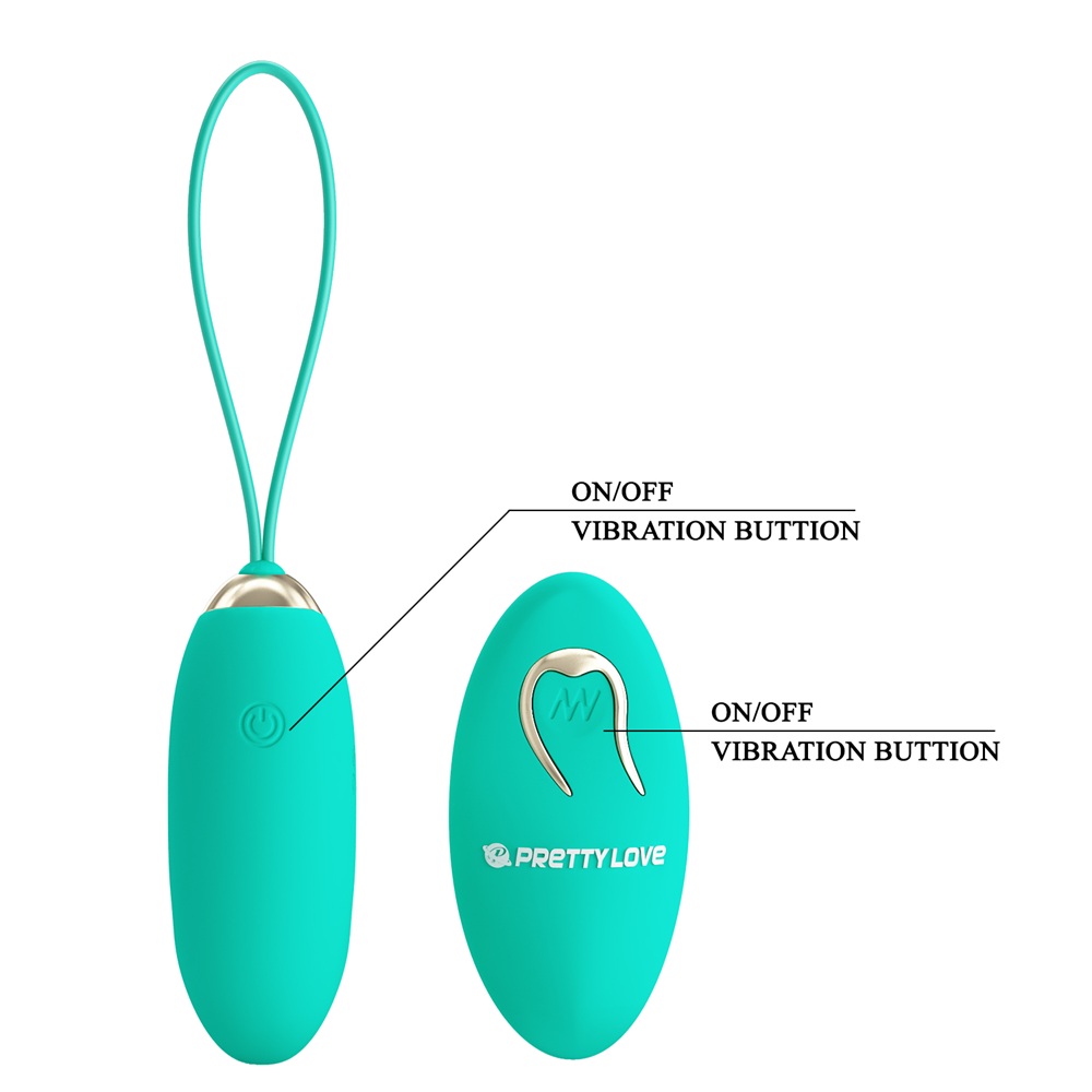 PRETTY LOVE Julia remote controlled vibrating egg green - Image 4