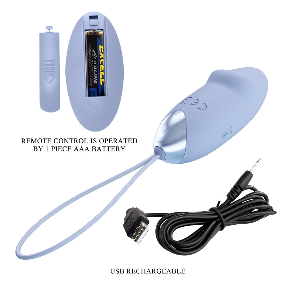 PRETTY LOVE Julia remote controlled vibrating egg blue - Image 2