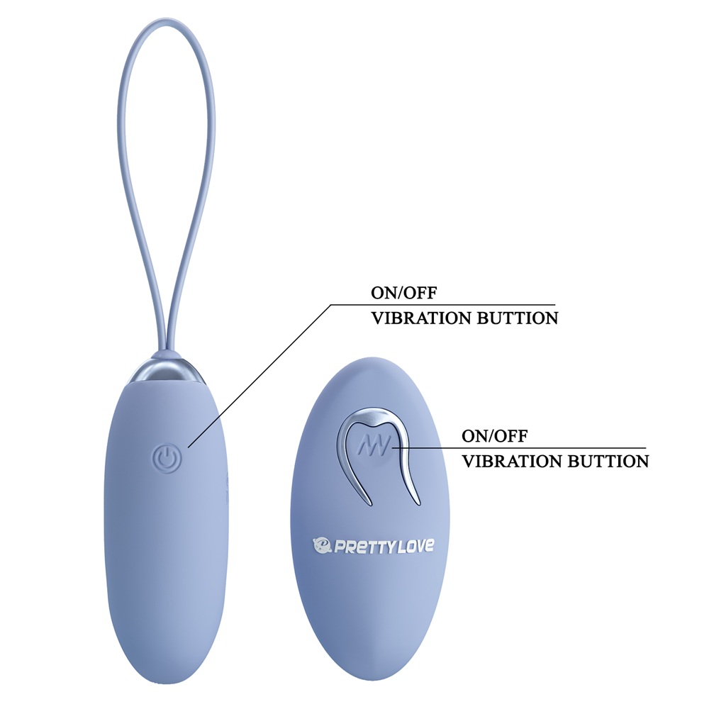 PRETTY LOVE Julia remote controlled vibrating egg blue - Image 4