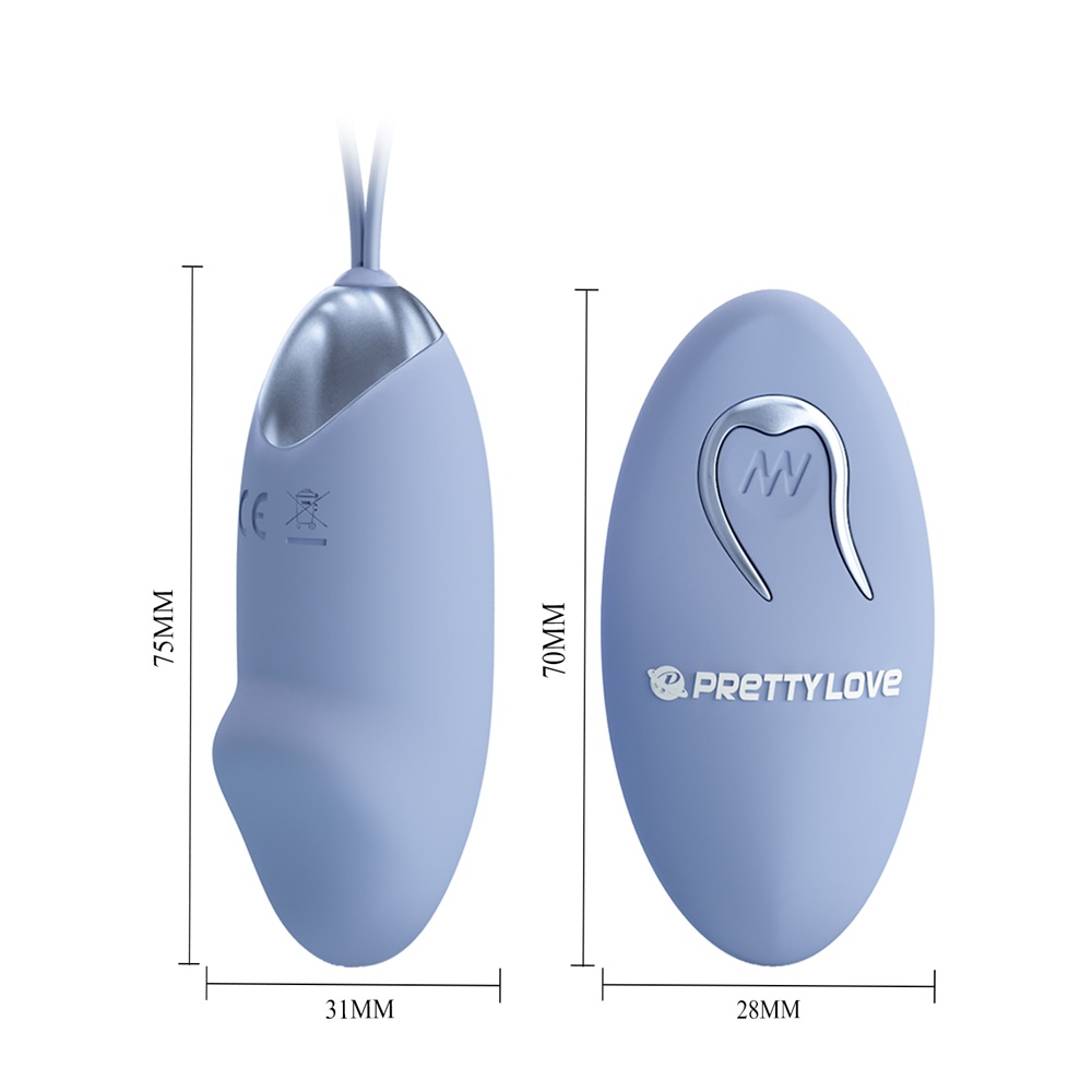 PRETTY LOVE Julia remote controlled vibrating egg blue - Image 3