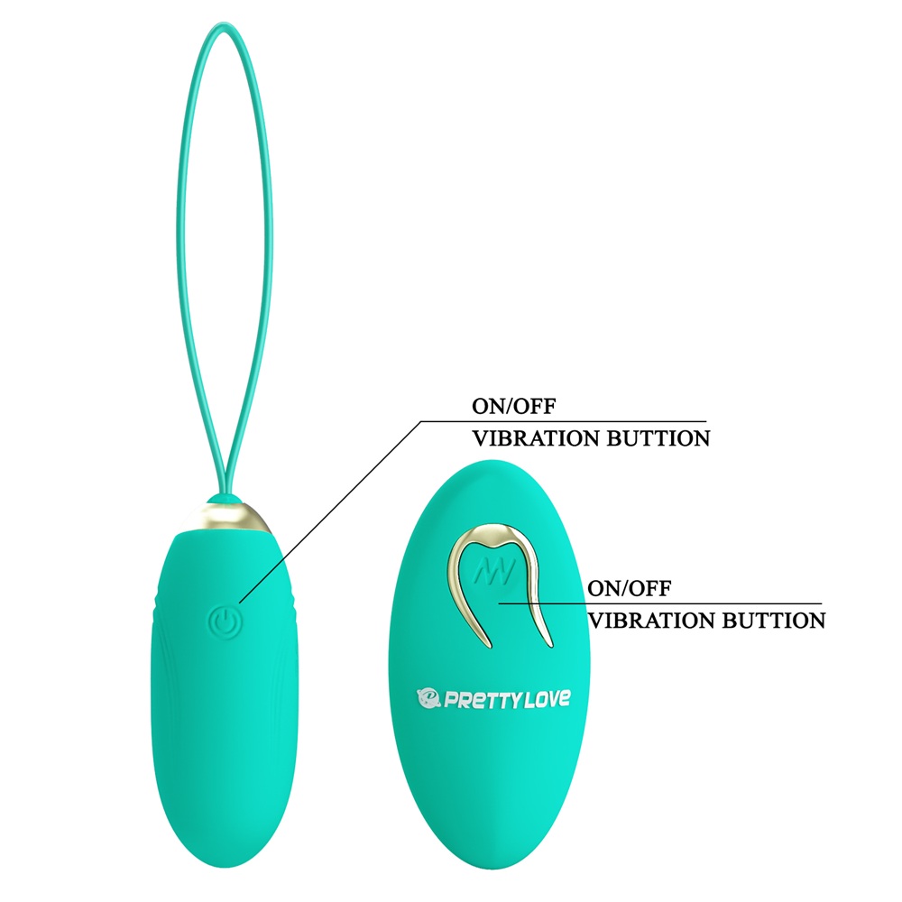 PRETTY LOVE Jenny remote controlled vibrating egg Green - Image 3