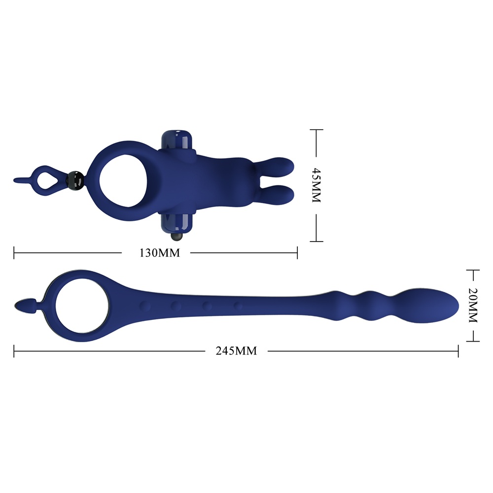 PRETTY LOVE AYAD vibrating Cock Ring with Anal plug - Image 2