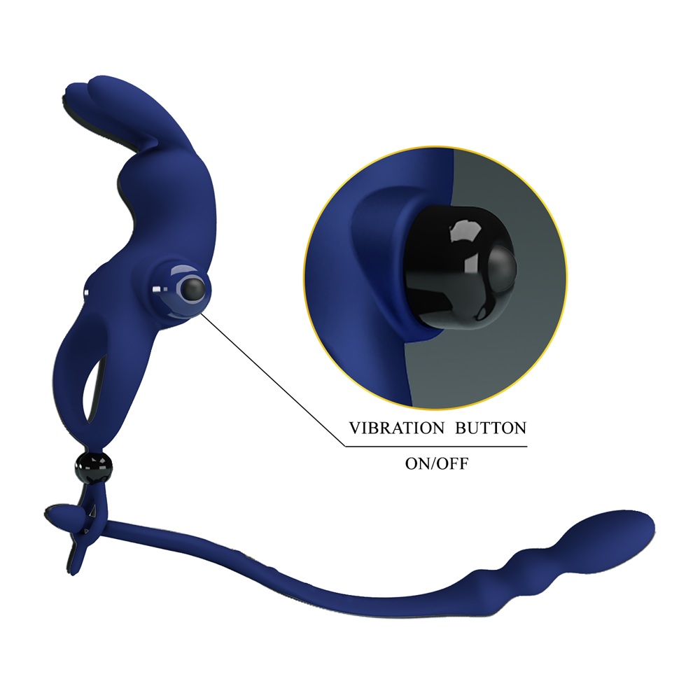 PRETTY LOVE AYAD vibrating Cock Ring with Anal plug - Image 3