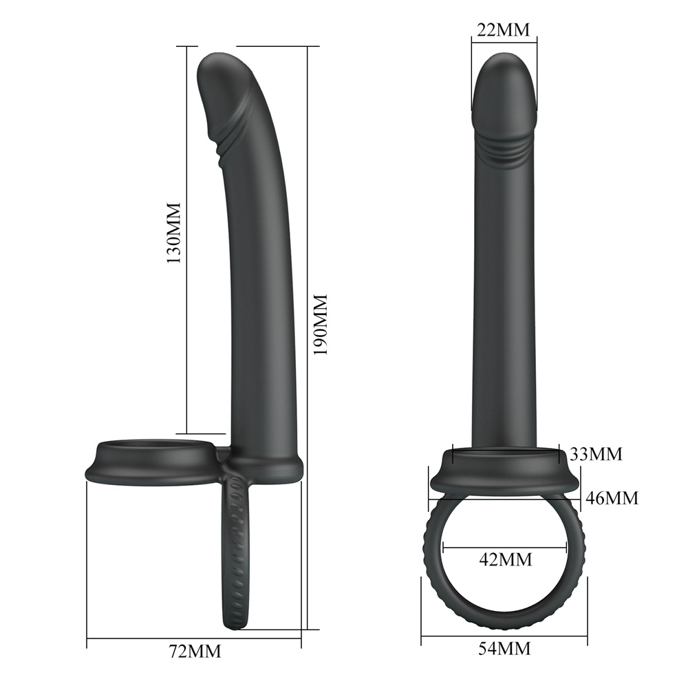 PRETTY LOVE MOSES Cock and balls strapped dildo - Image 3