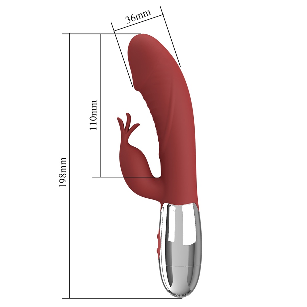 PRETTY LOVE Rasmussen Bunny Red dildo vibrator - Image 2