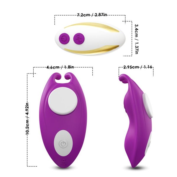 QUEEN'S wearable CLIP-ON vibrator with remote control PURPLE - Image 6