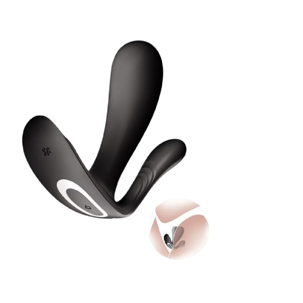 Satisfyer Top Secret Plus Wearable Vibrator with Anal Stimulator Black - Image 3