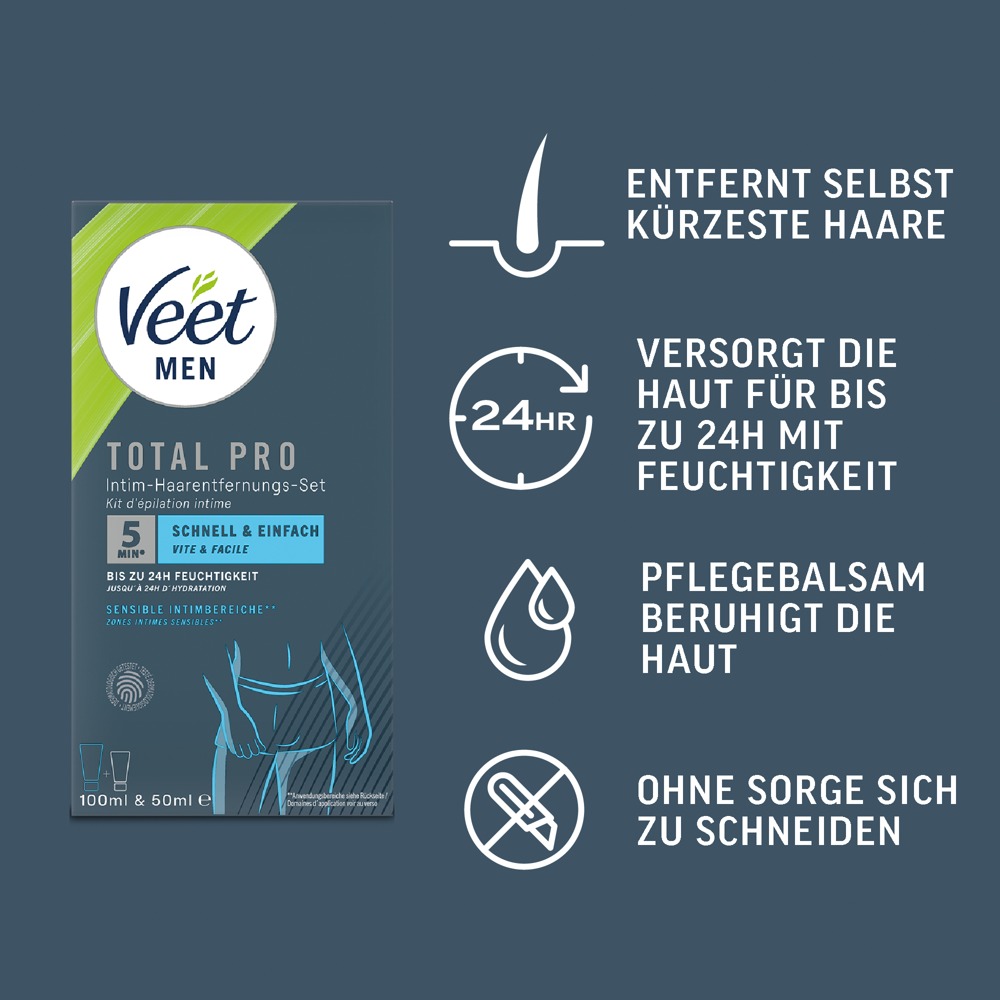 Veet Men TOTAL PRO Intimate Hair Removal Set - Image 3