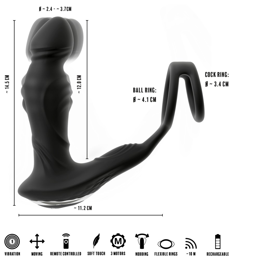 RC Vibrating Prostate Plug with Nodding Function - Image 2