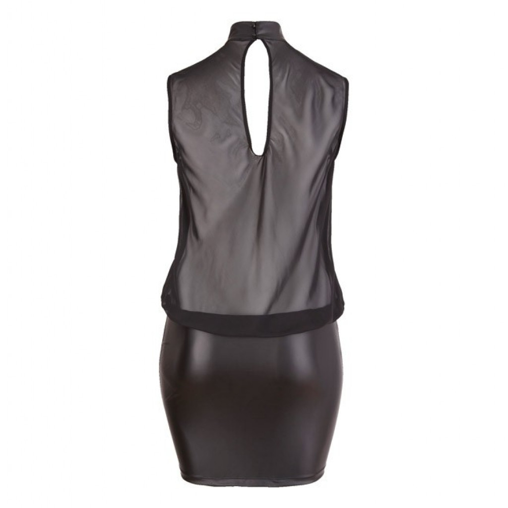 Sleeveless Transparent Plus Size Mini Dress - Image 3