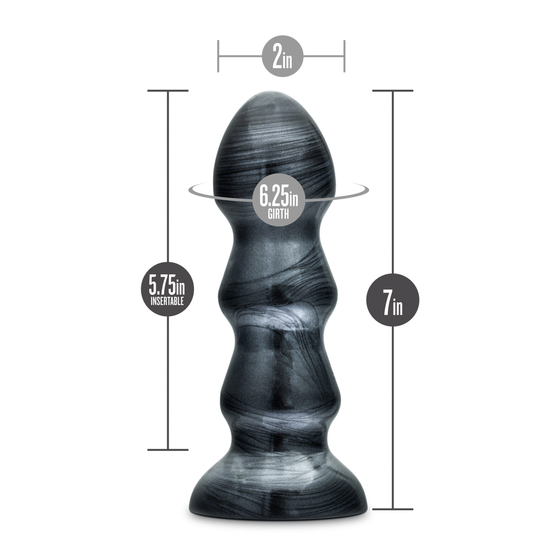 Jet Black Jack Carbon metallic Butt Plug 18 cm - Image 7