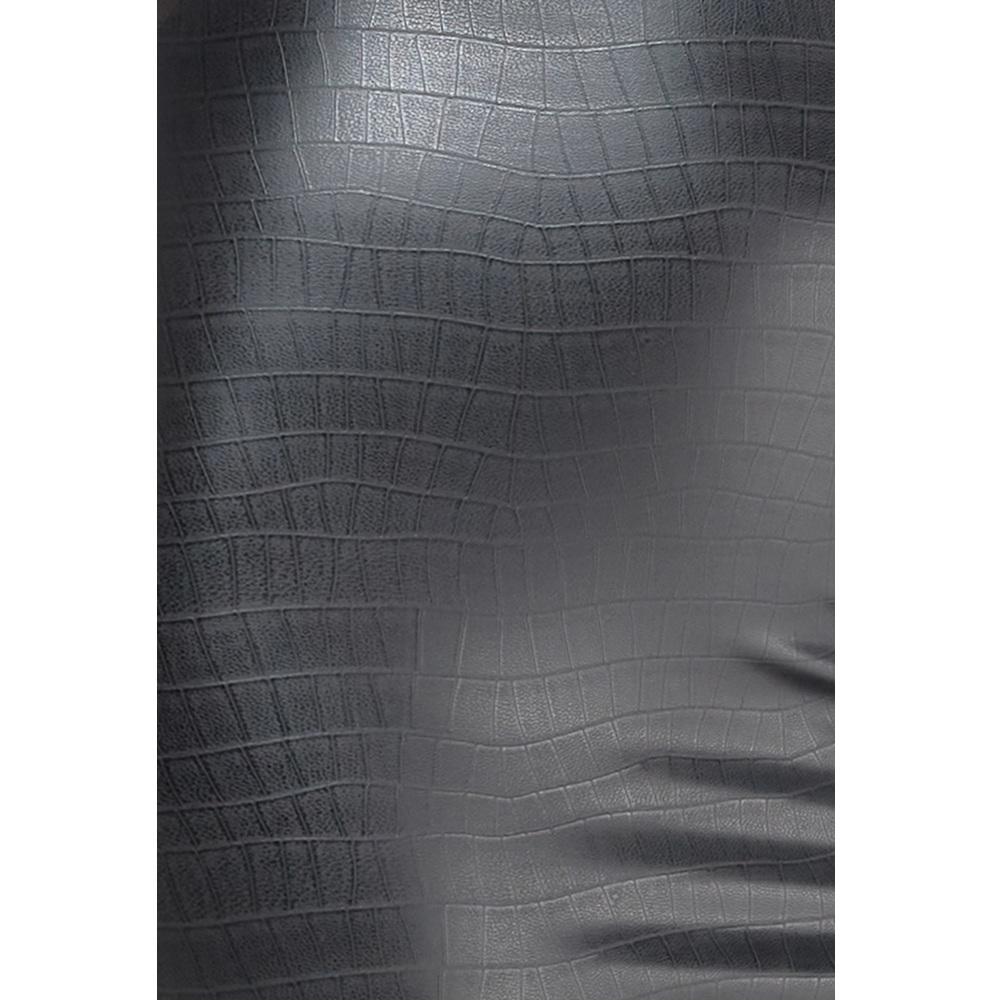 Noir handmade Crocodile wetlook thong with double opening - Image 19