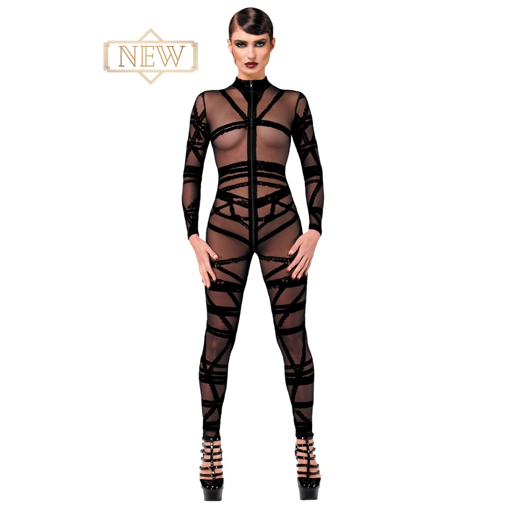 Noir Handmade Bondesque Black Catsuit - Image 3