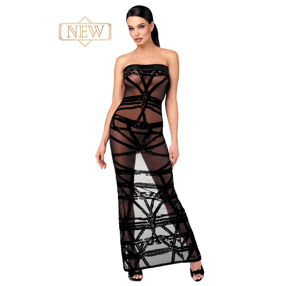 Noir Handmade Bondesque Opera Off-shoulder long dress BLACK - Image 3