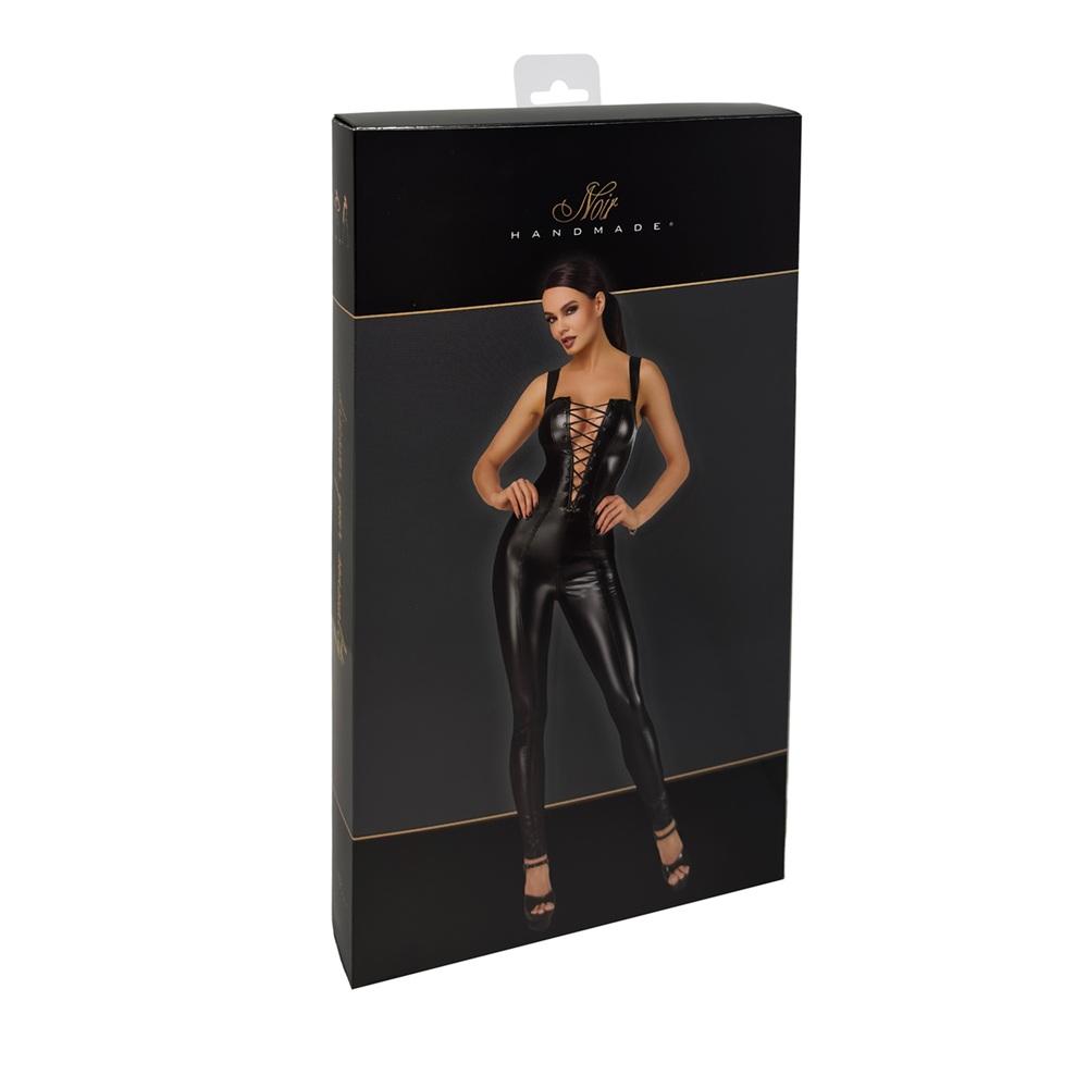 Noir Handmade Black Vixen Lace-Up Bodysuit - Image 6