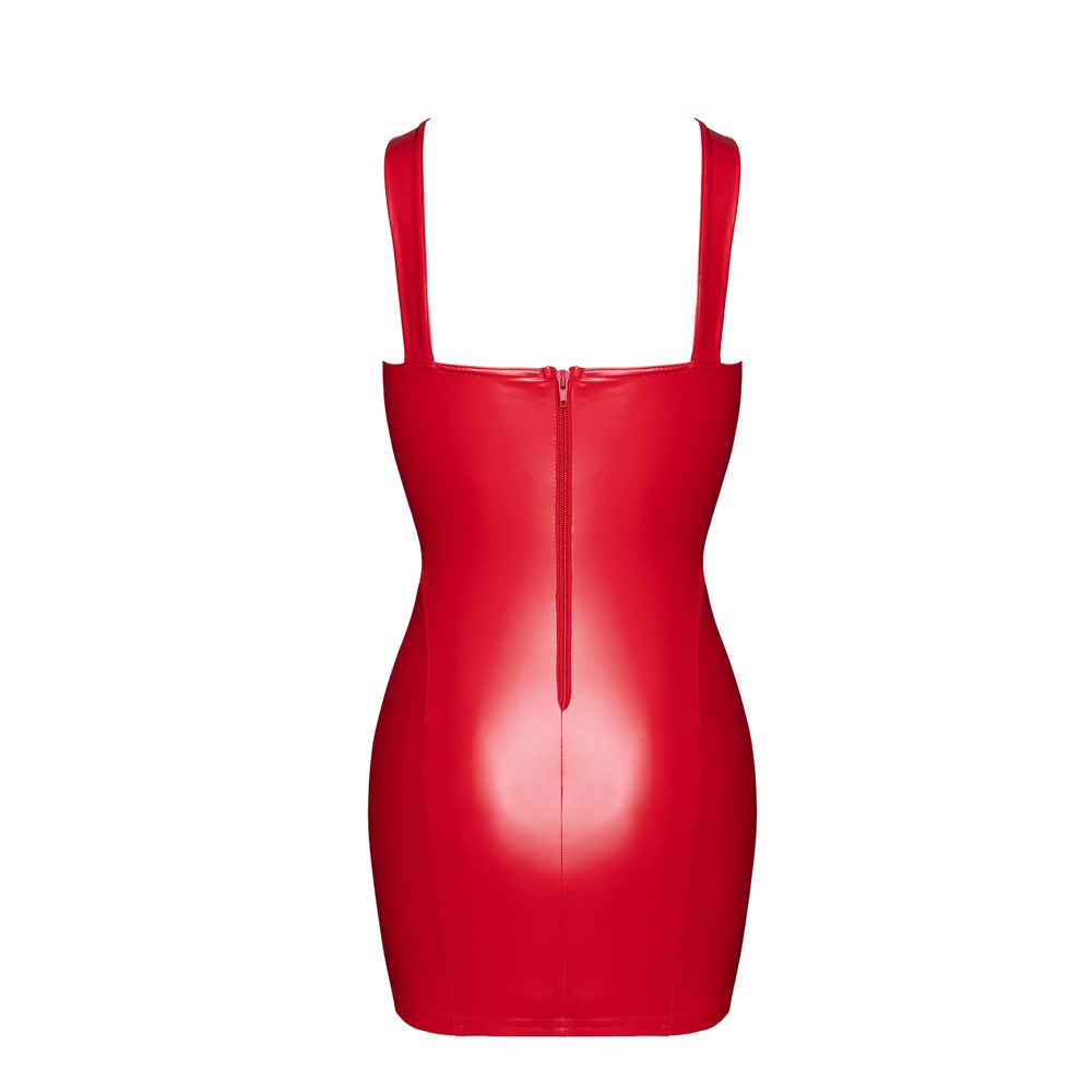 Noir Handmade Bombshell Lace-Up Mini Dress Red - Image 2