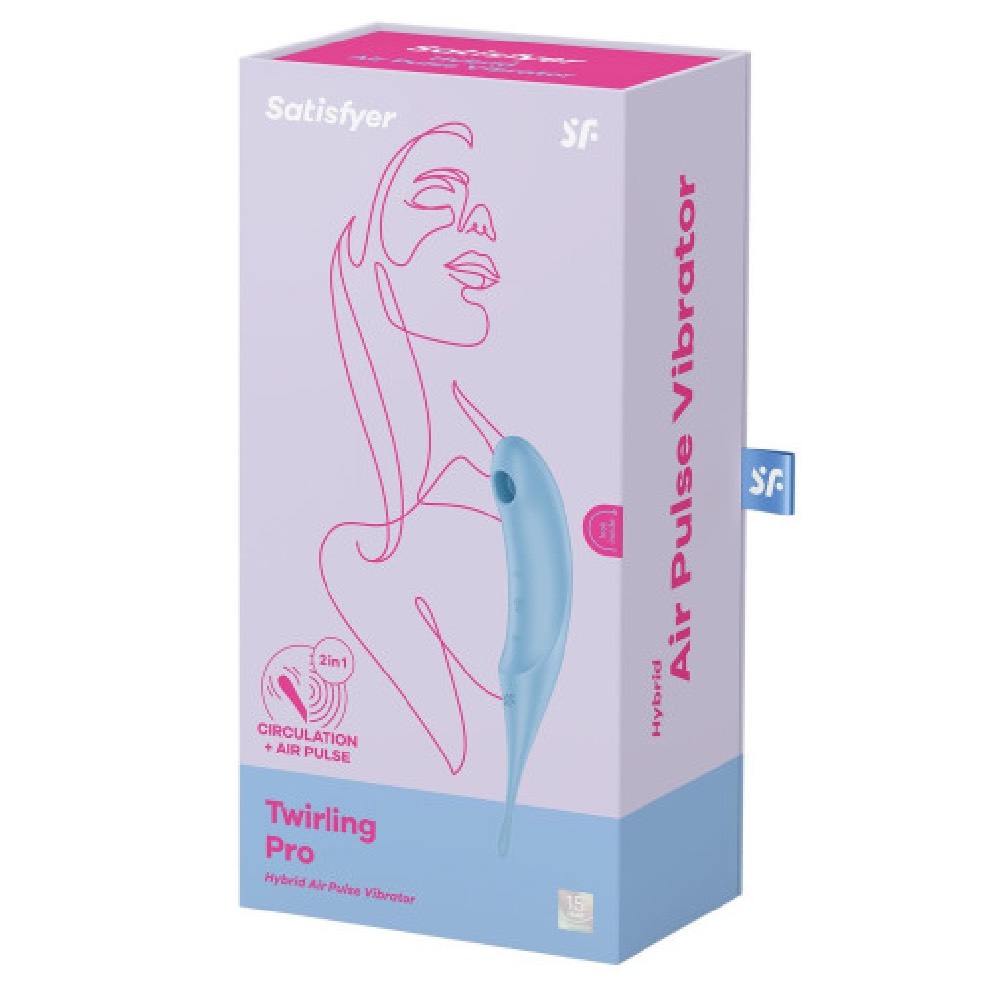 Satisfyer Twirling Pro Hybrid Air Pulse Vibrator Blue - Image 2