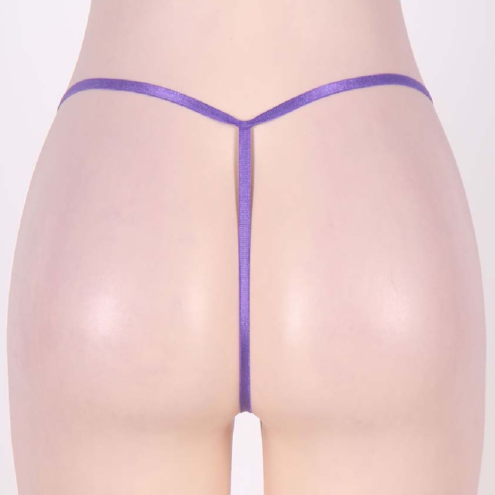 Plus Size Tiny Lace String Purple - Image 3