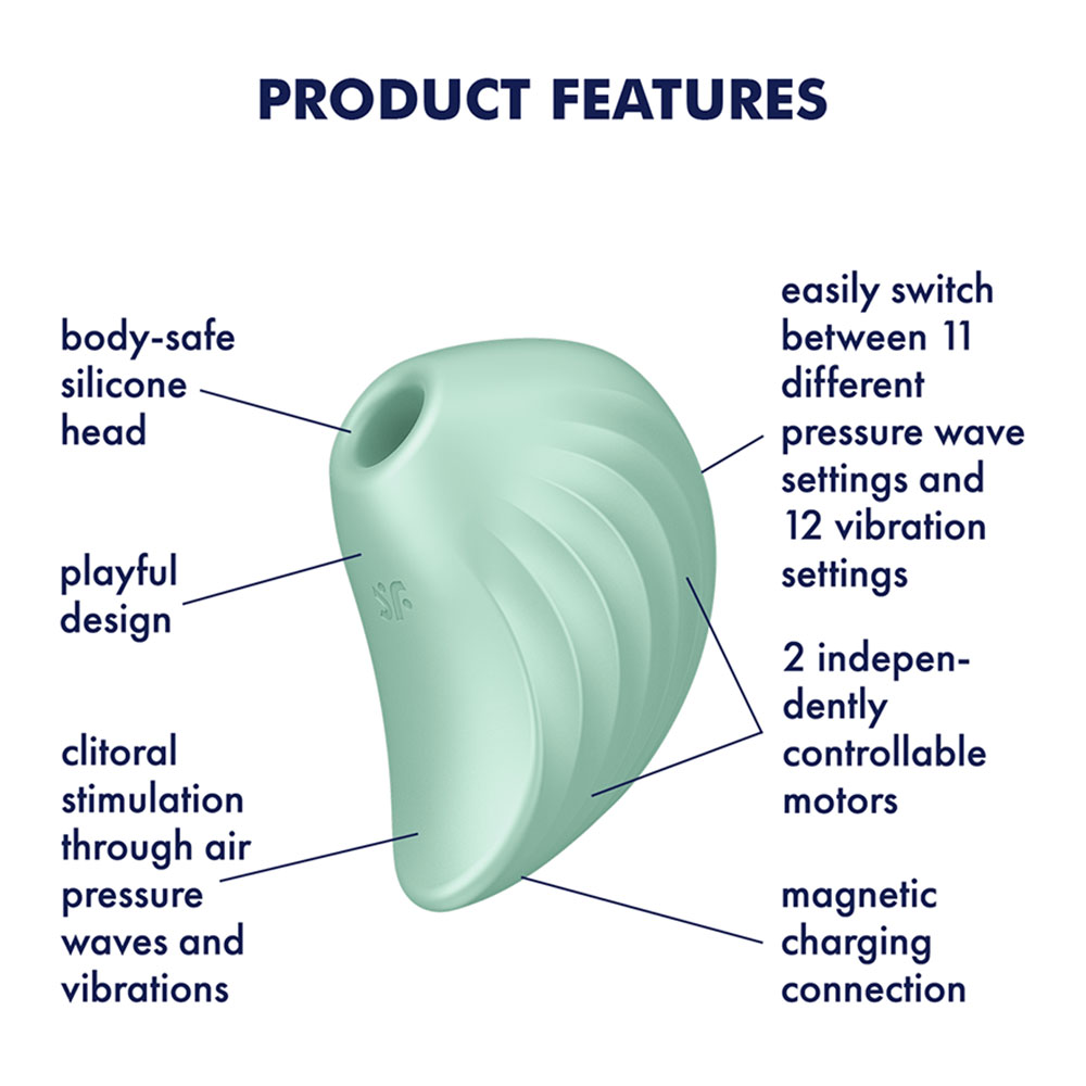 Satisfyer Pearl Diver air-pulse waves vibrations clitoral stimulator mint - Image 5