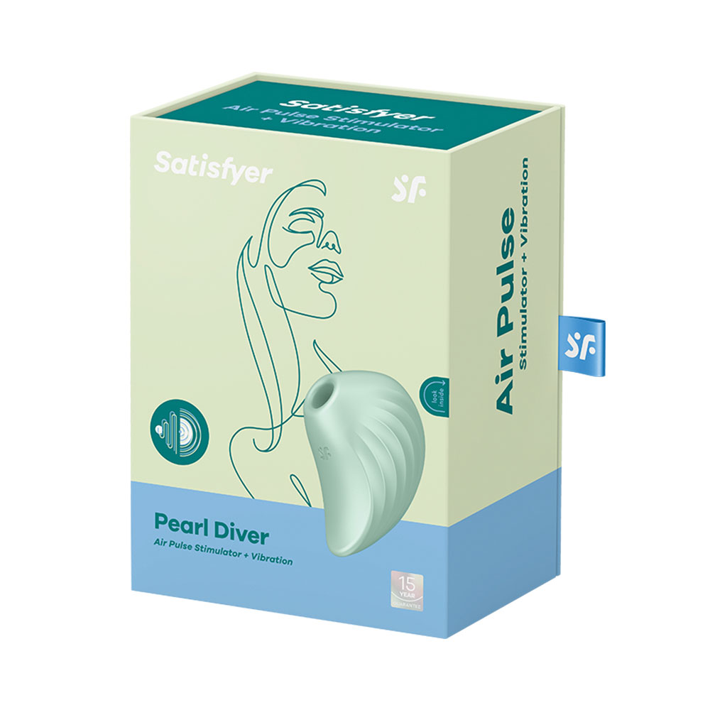 Satisfyer Pearl Diver air-pulse waves vibrations clitoral stimulator mint - Image 6