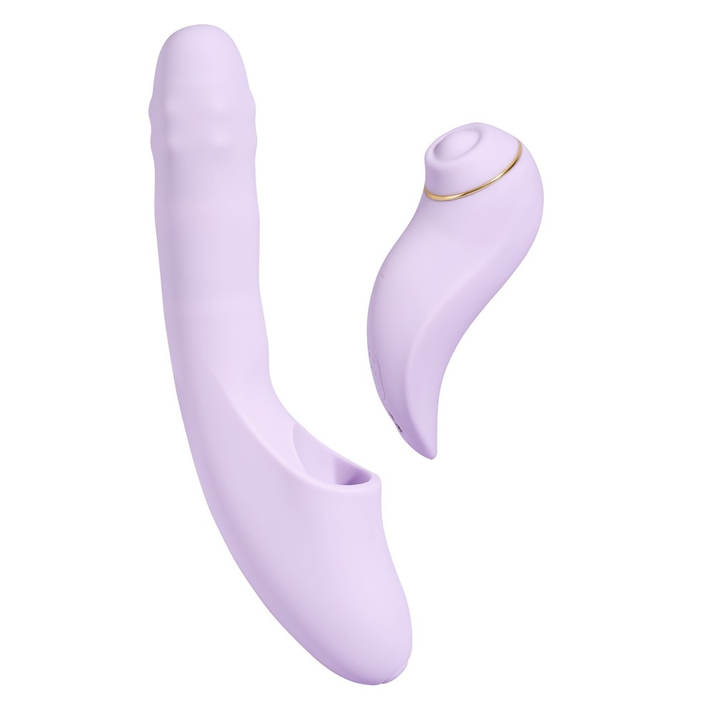 Svakom DuoGlow Thrusting Beaded Vibrator with Pulsating Stimulator - Image 2