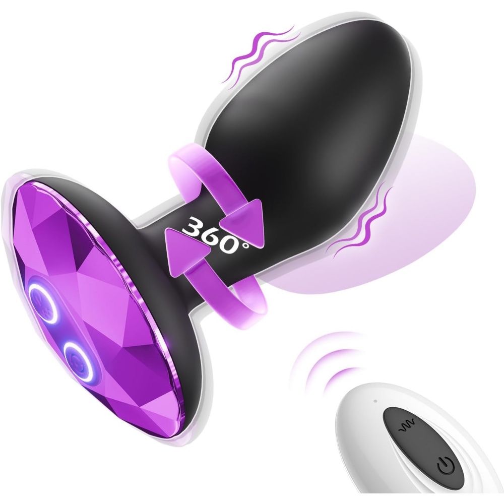 CRAZY SPINNER Vibrating Rotating Butt Plug with Remote Control - Image 2