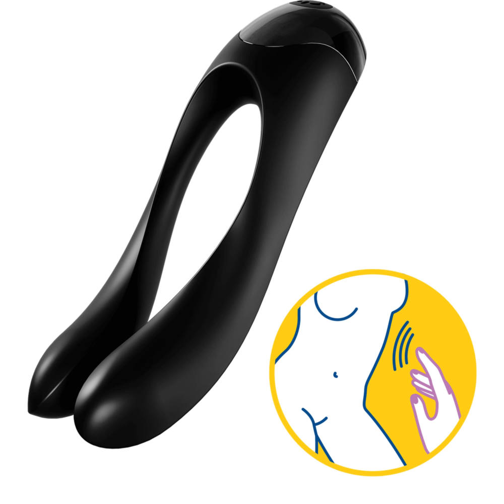 Satisfyer Candy Cane Finger Vibrator Black - Image 2