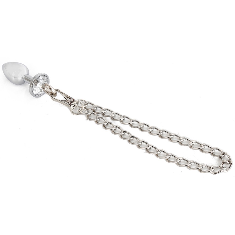 Small Anal plug with metal chain - Image 4