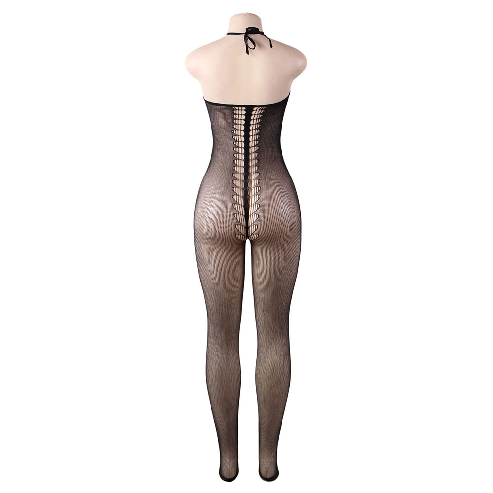 Fishnet Halter Bodystocking with Cut-outs - Image 4