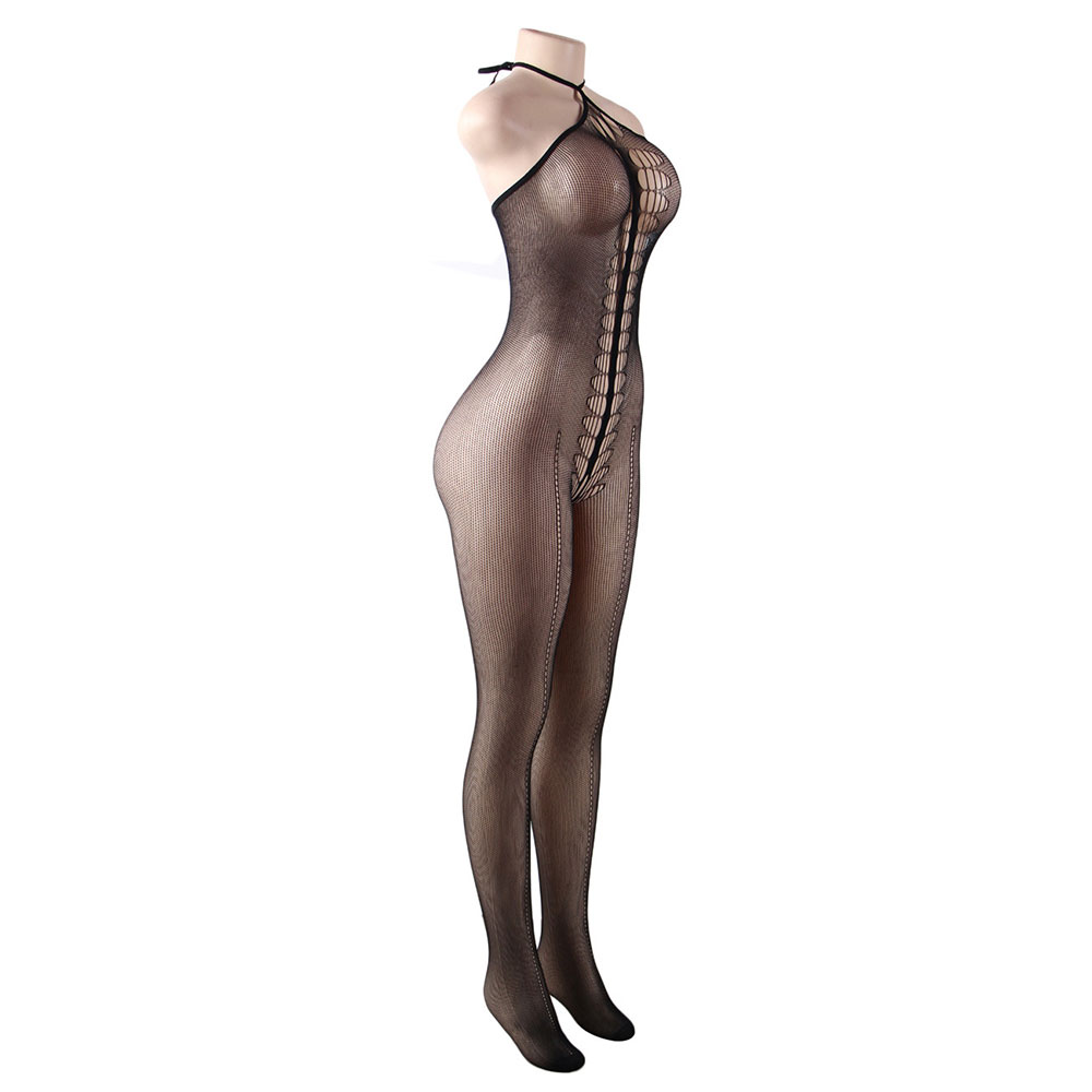 Fishnet Halter Bodystocking with Cut-outs - Image 5