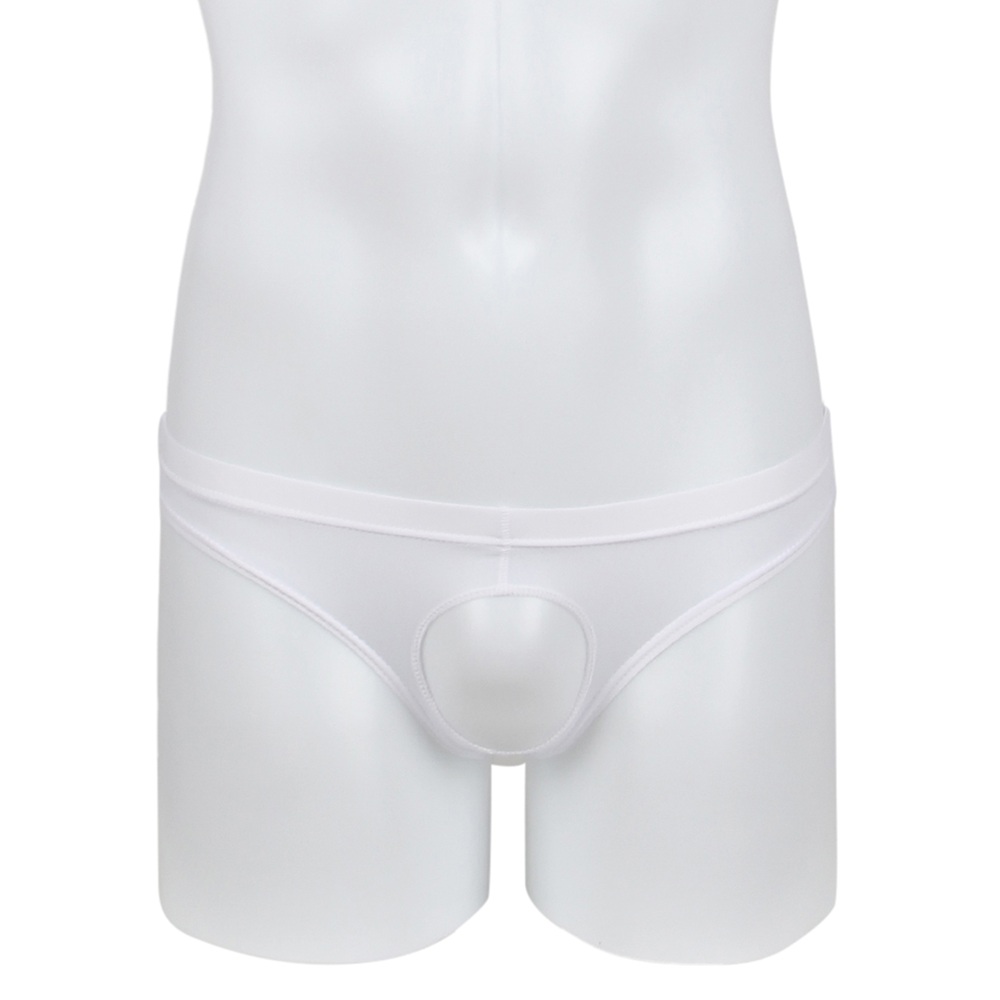 Sexy Hollow Cut Mens Brief White - Image 3