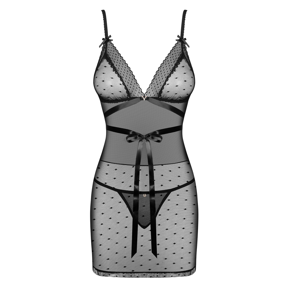 Obsessive Bowessa See-through Babydoll with Thong - Image 3