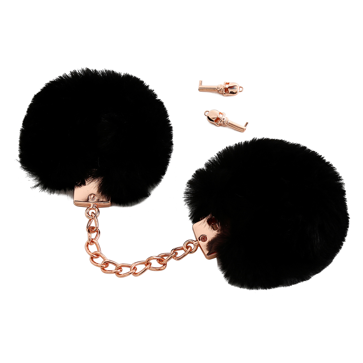 NAUGHTY TOYS Gold plated heavy handcuffs with black fur - Image 14