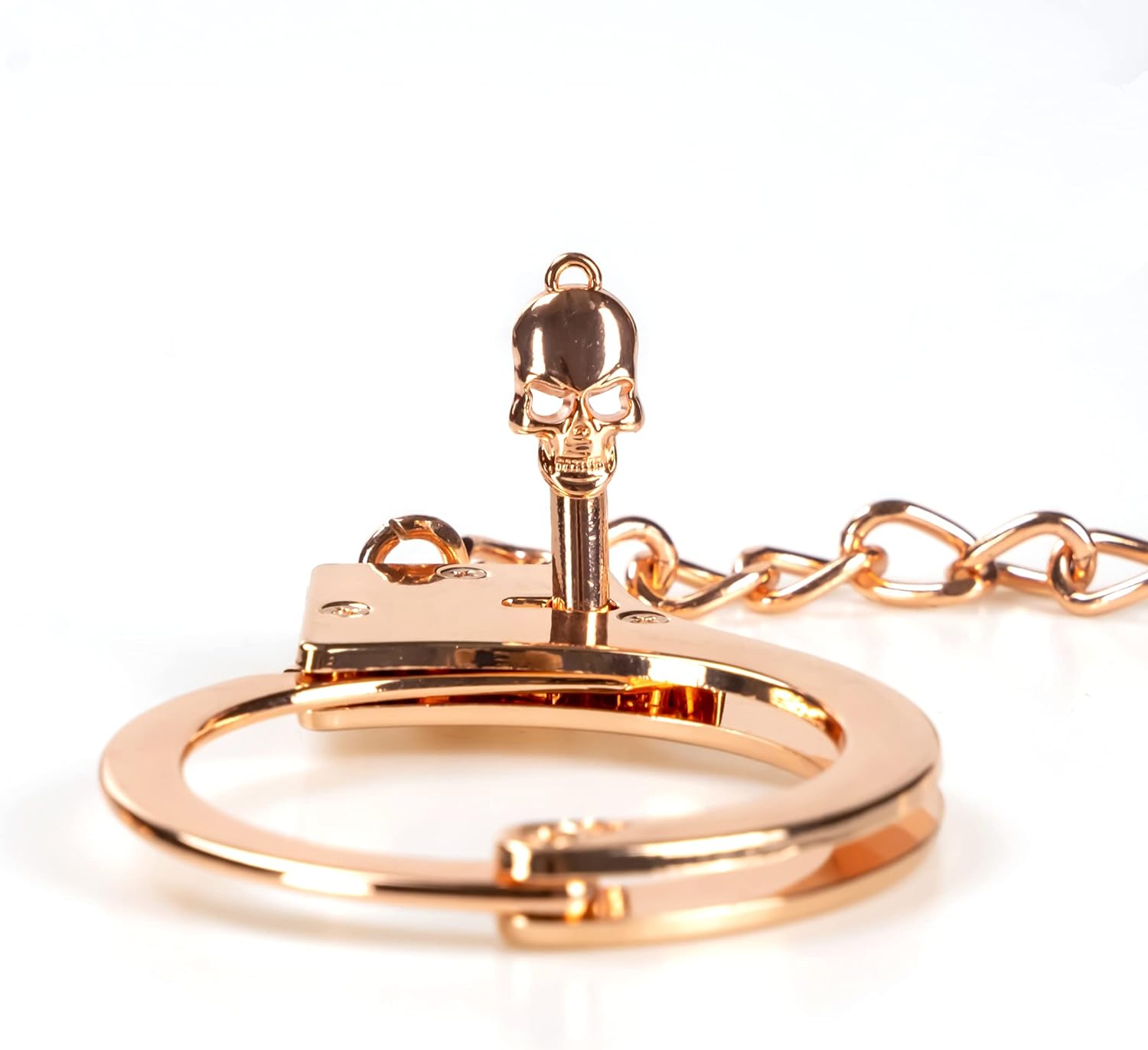 NAUGHTY TOYS Gold plated heavy handcuffs with black fur - Image 9