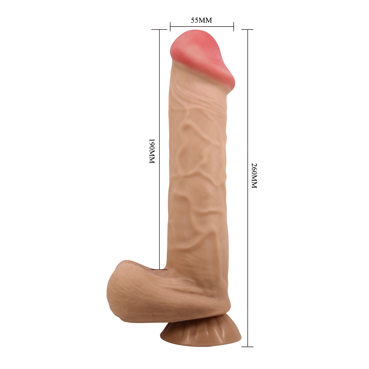 Pretty Love Mendel sliding skin suctioned Dildo 26 x 5.5cm - Image 2