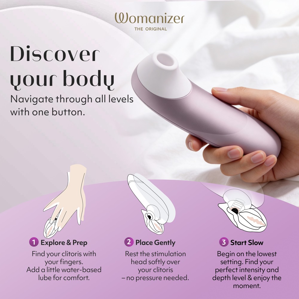 Womanizer Pro Clitoral Stimulator Purple - Image 7