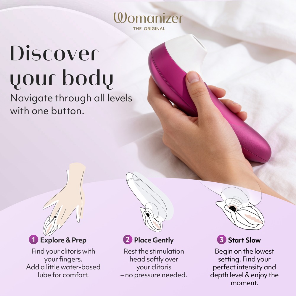 Womanizer Pro Clitoral Stimulator Pink - Image 7