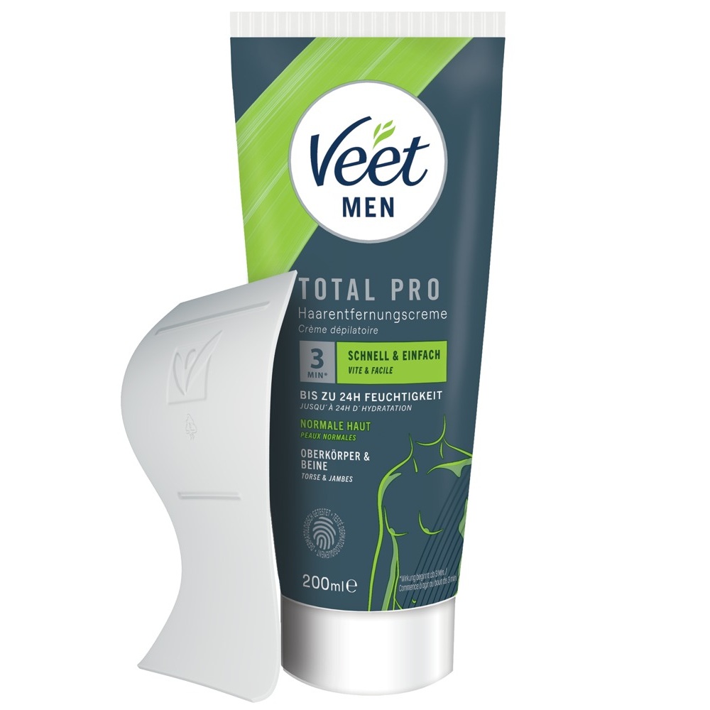 Veet Men TOTAL PRO Hair Removal Cream 200ml - Image 3