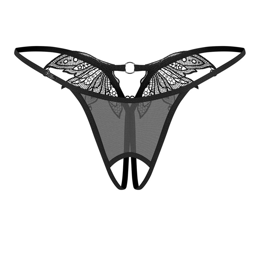 Plus size Obsessive Zaliya crotchless thong Black - Image 4