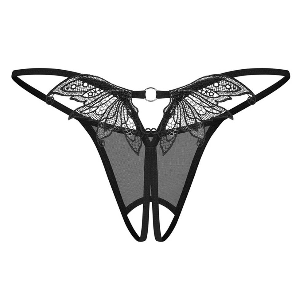 Plus size Obsessive Zaliya crotchless thong Black - Image 3