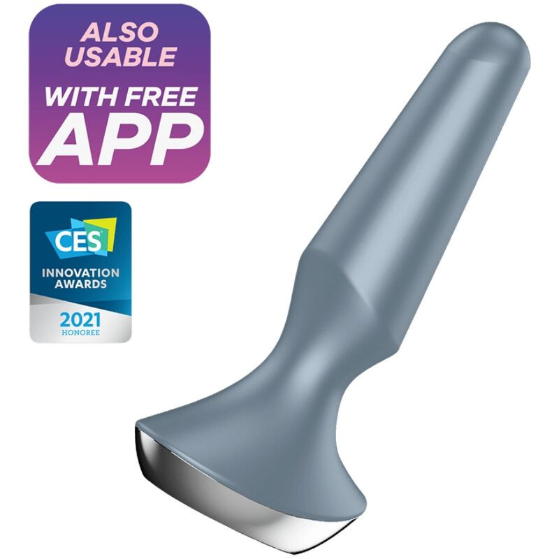 Satisfyer PLUG-ILICIOUS 2 Vibrating Anal Plug GREY - Image 3