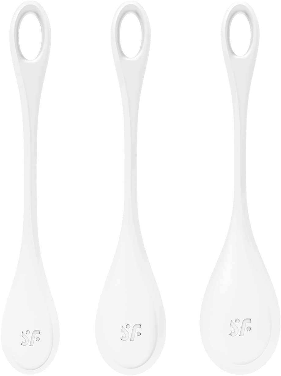 Satisfyer Yoni Power 1 Kegel Balls WHITE 3-PIECE SET - Image 3