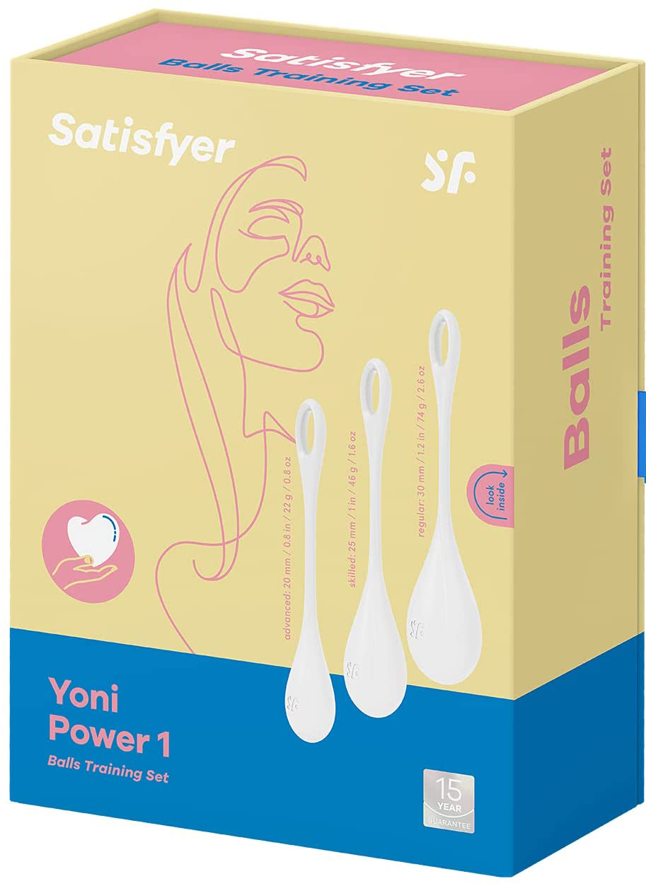 Satisfyer Yoni Power 1 Kegel Balls WHITE 3-PIECE SET - Image 4