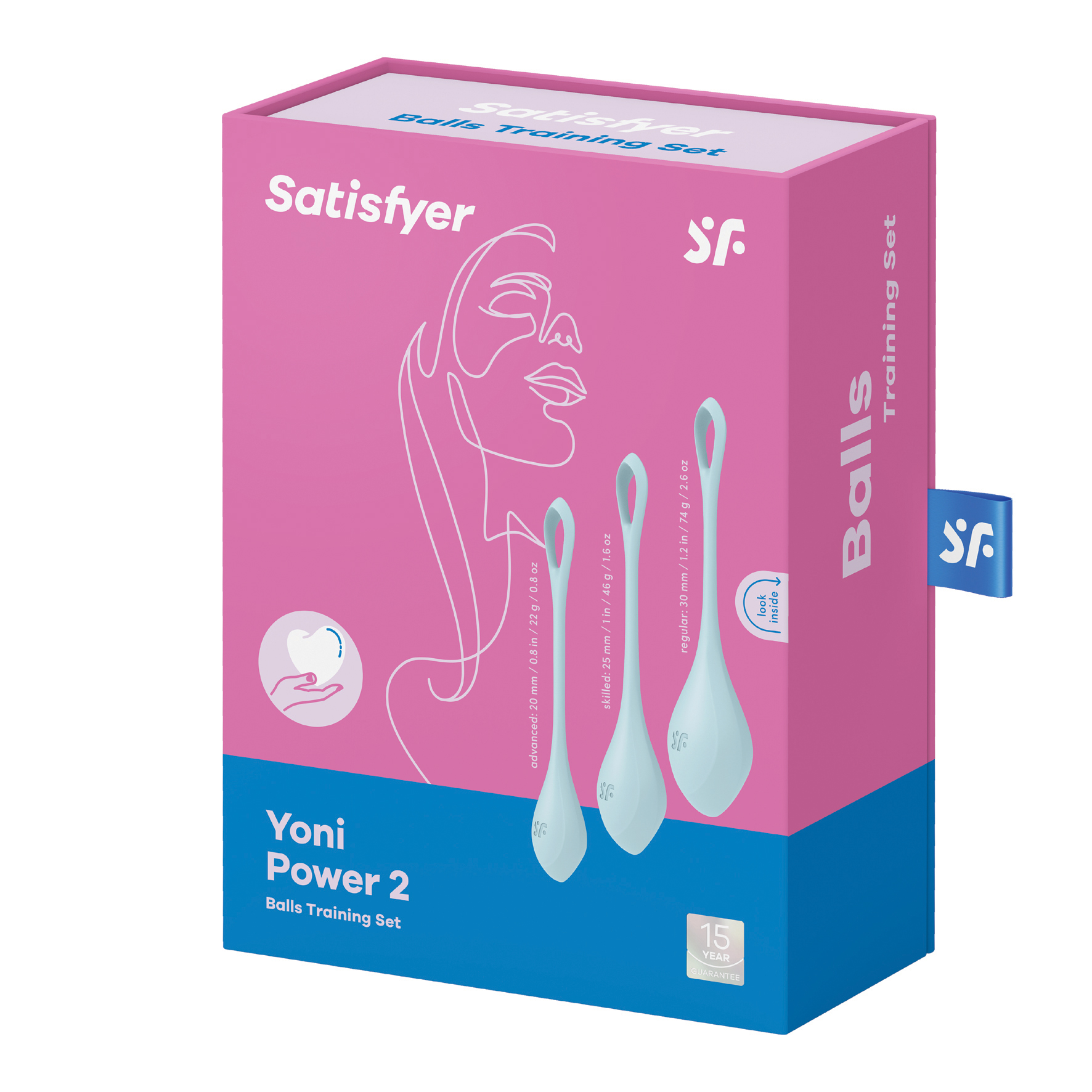 Satisfyer Yoni Power 2 Kegel Balls LIGHT BLUE 3-PIECE SET - Image 4