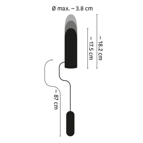 Accelerator thrusting dildo vibrator with remote control 18cm - Image 3